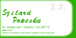 szilard popesku business card